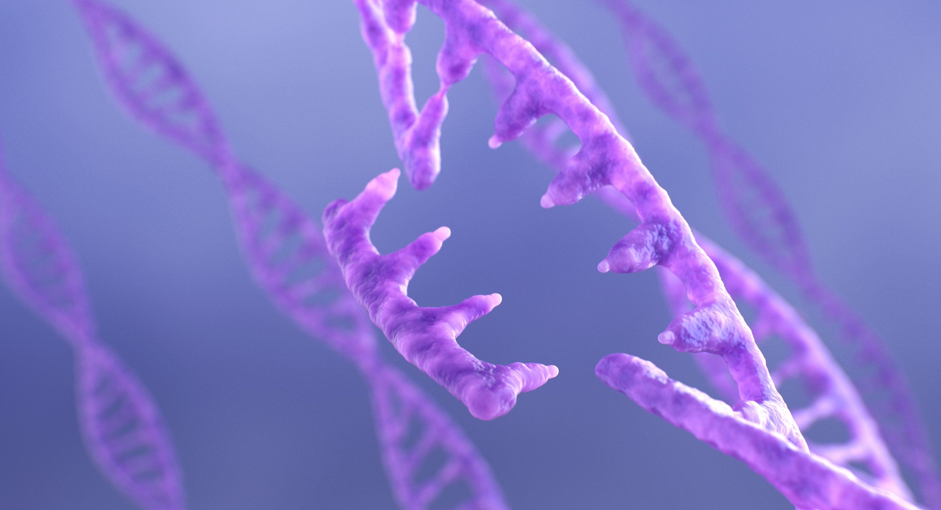 DNA and RNA Editing Concept. 3D Illustration